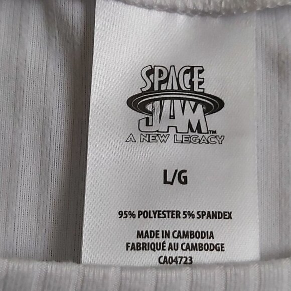 Nwot Youth Space Jam White Tank & Blue Pant Set Large - Picture 12 of 13